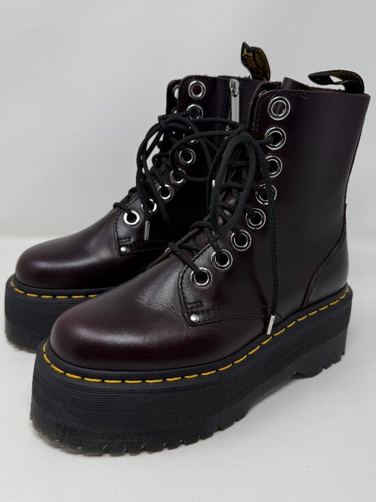 Dr. Martens Shoes - Dr Martens Jadon Max Oxblood Platform Combat Boots